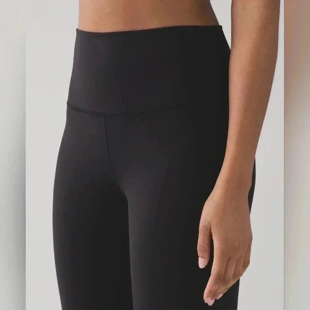 Lululemon Wunder Under Crop (Hi-Rise) *Full-On Luon 21"Black (First Release) - Picture 4 of 14